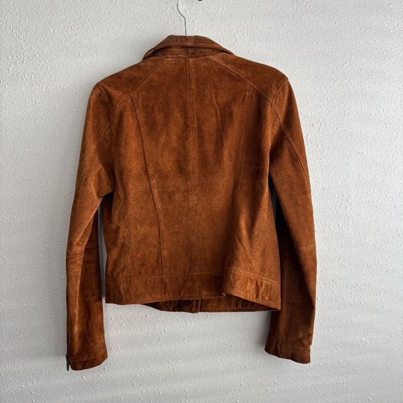 BlankNYC Brown 100% Genuine Suede Moto Jacket - Picture 8 of 8